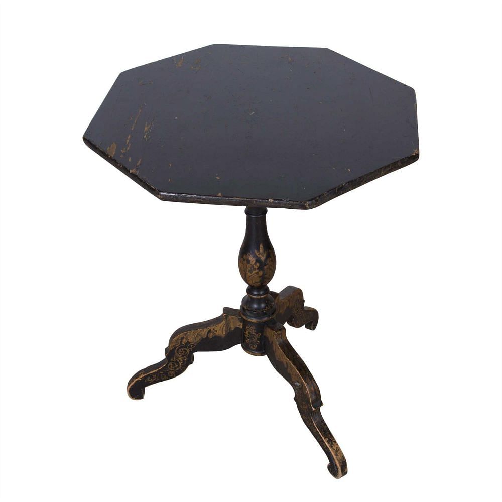 19th Century Ebonised & Gilt Tilt Top Side Table TC2057924