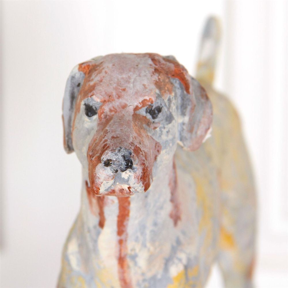 Sculpted Dog Statue On A Wooden Base DA287304