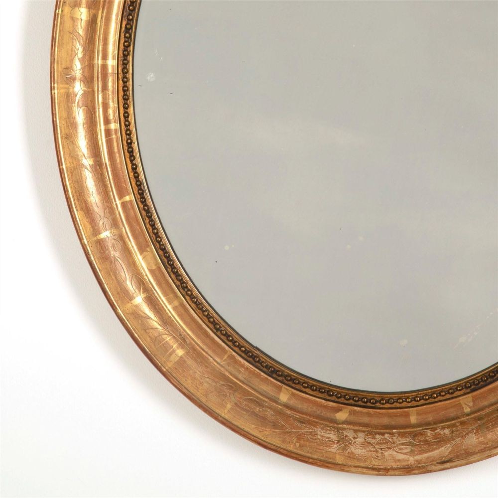 19th Century French Oval Mirror MI157018