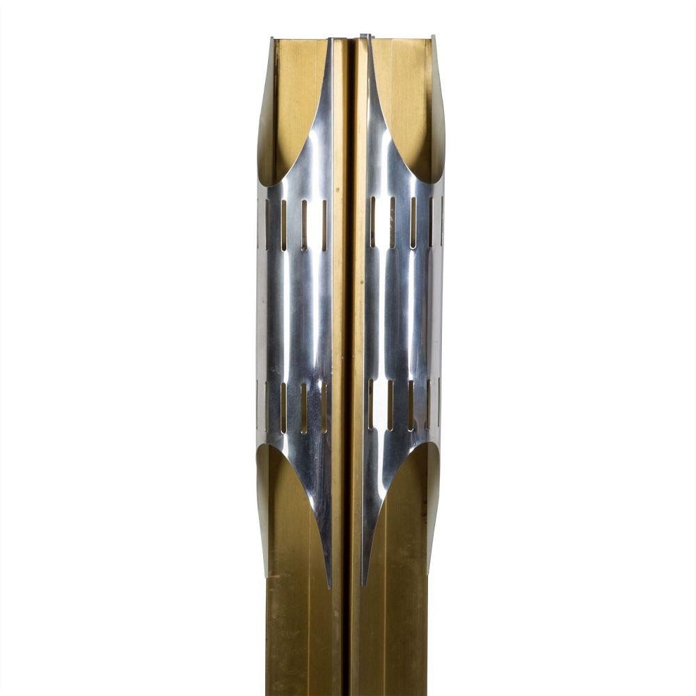Chrome and Gilded Metal Floor Lamp LF3010675