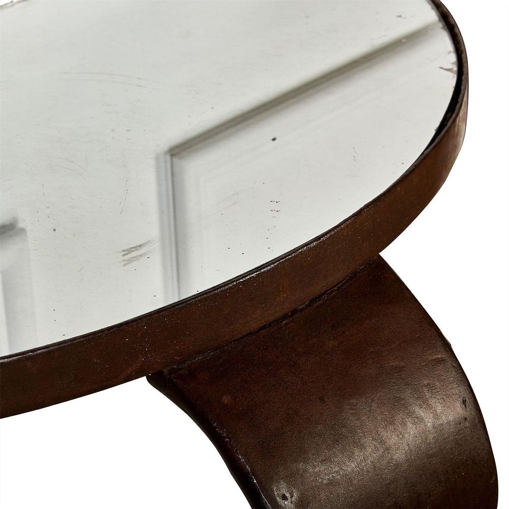 Pair of Iron Consoles with Mirrored Tops CO9954716