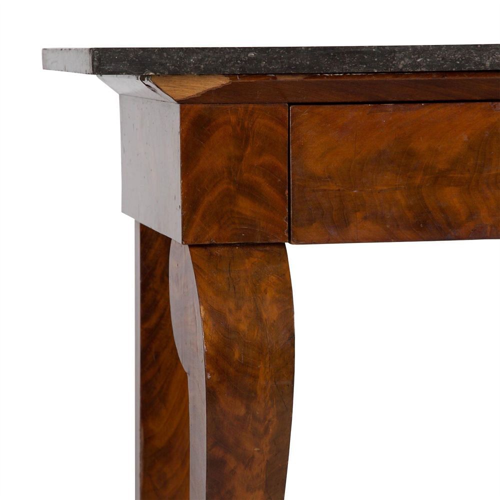 Burr Walnut and Marble Console Table CO2810624