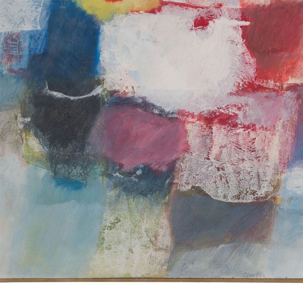 Abstract Oil on Panel Painted by Bernard Zawisa WD3010373