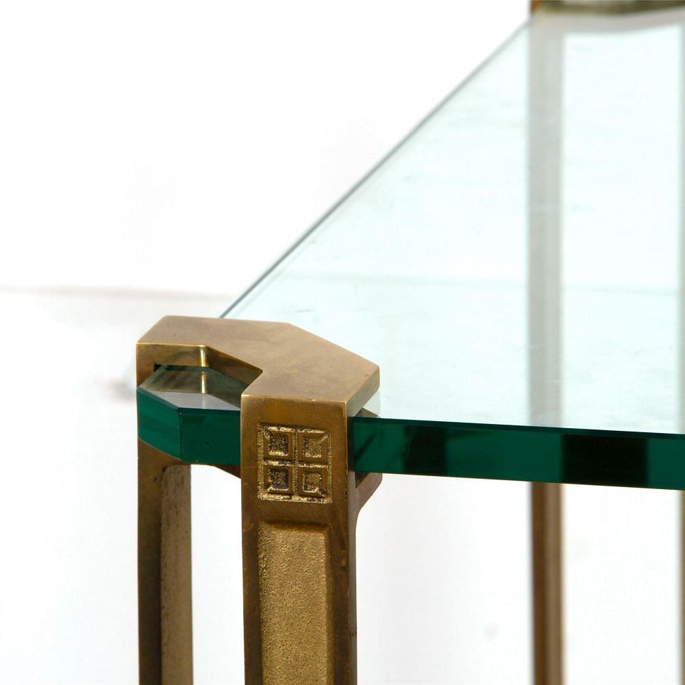 Pair of Brass and Glass Tables by Peter Ghyczy CO307531