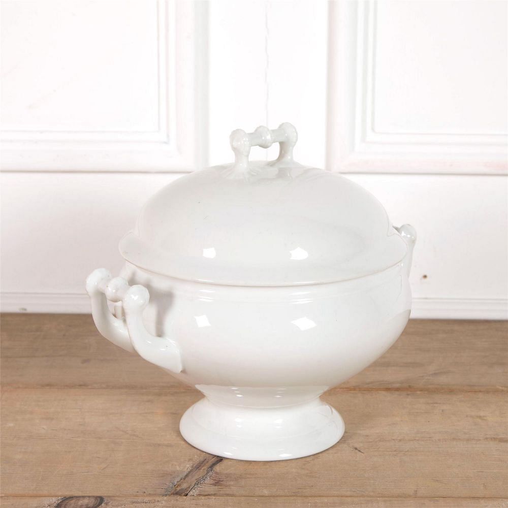 19th Century Vegetable Dish with Faux Bamboo Handle WD6062362