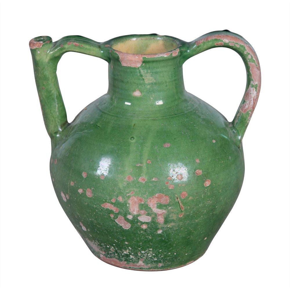 19th Century Green Glazed Cruche Orjol DA9055723