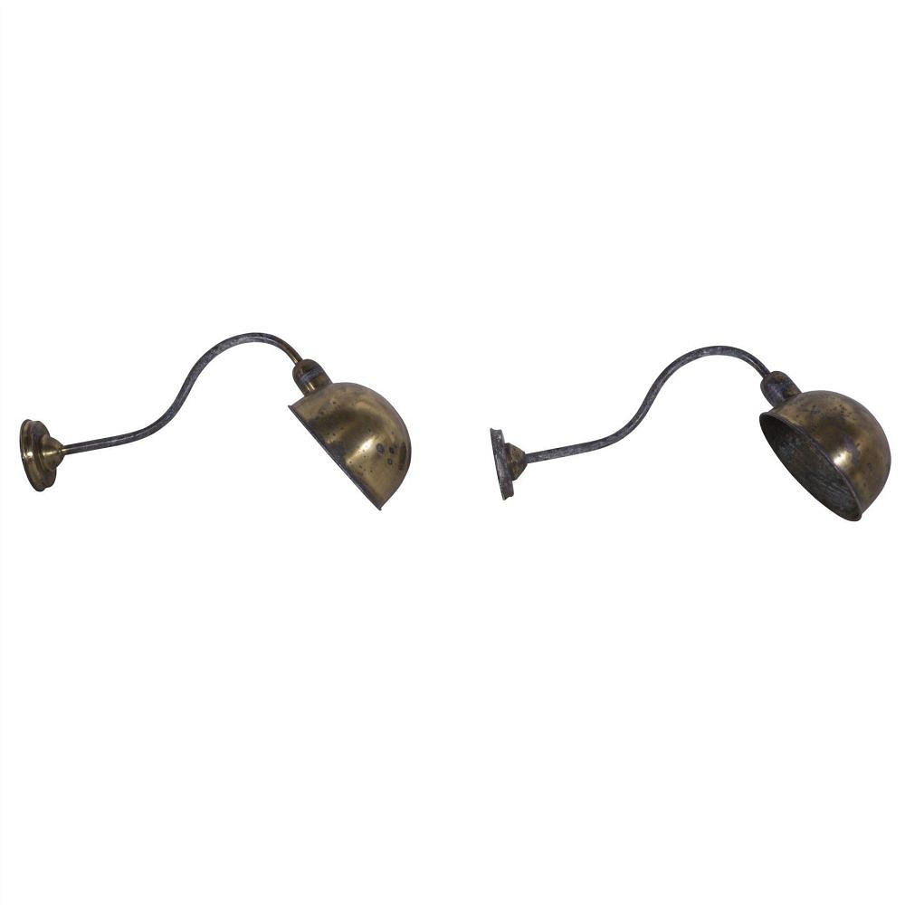 Pair of Brass Swan Neck Lamps LT3660256