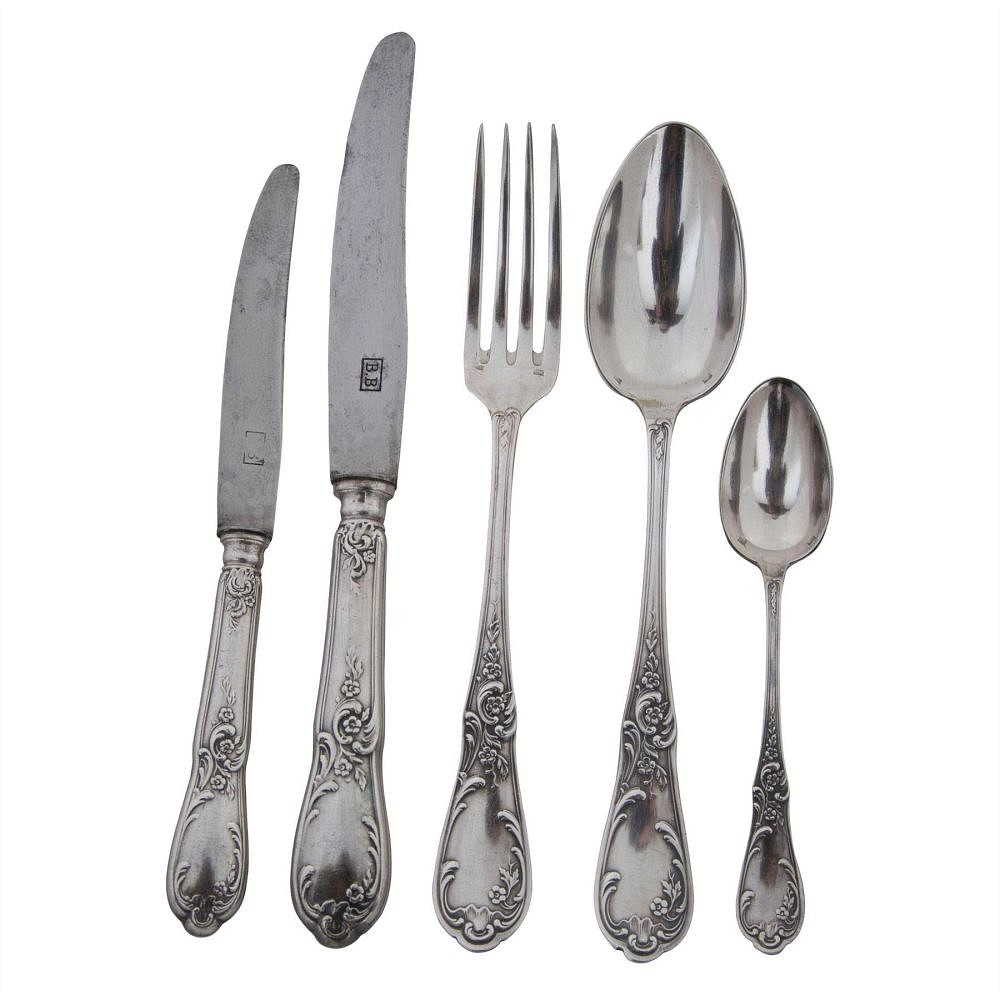 62 Piece Silver Plate Cutlery Service DA1511788