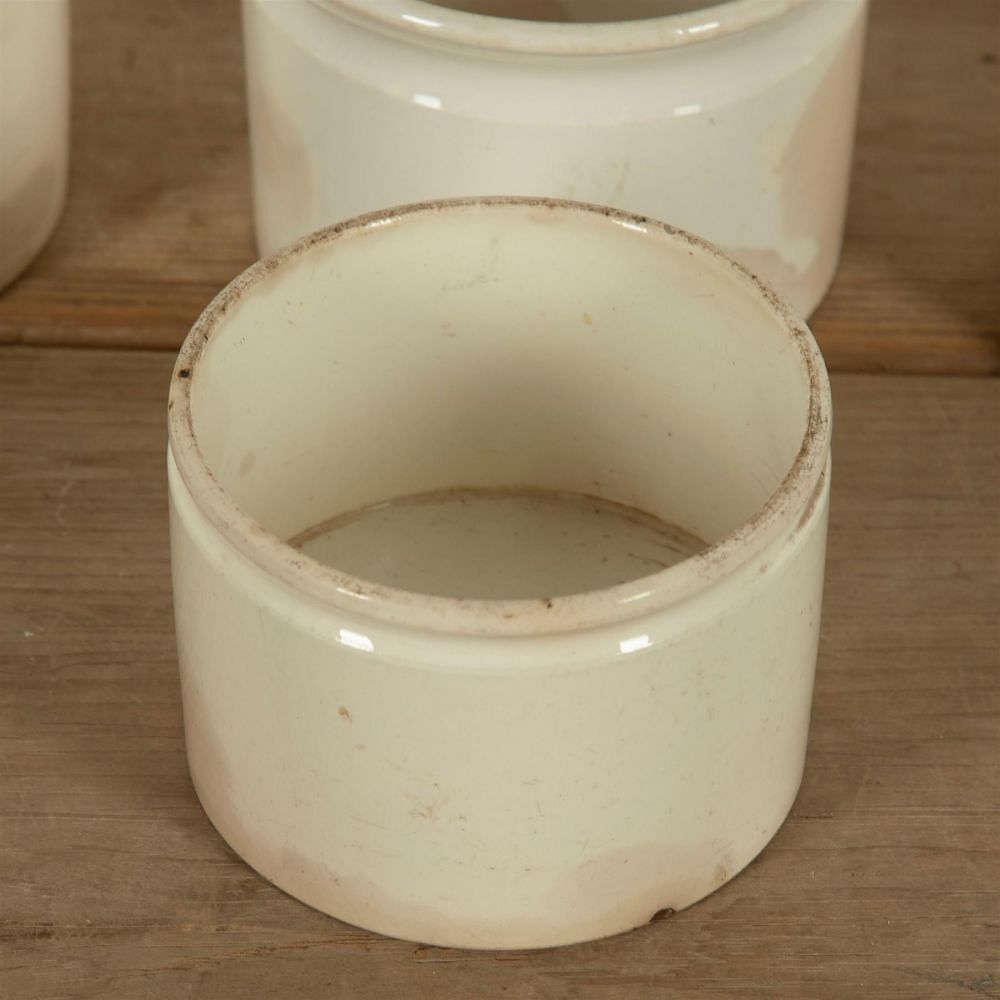 Medium French White Porcelain Pate Jars DA4461567
