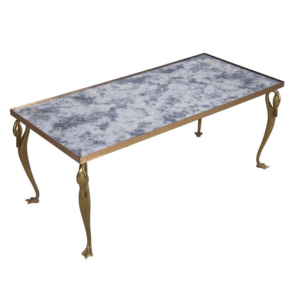 French Brass Swan Coffee Table CT7359938