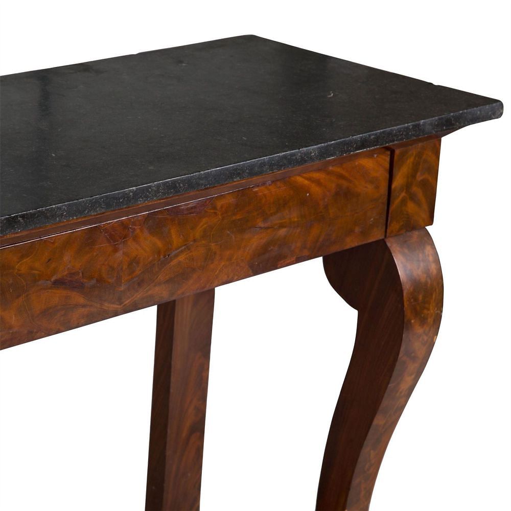 Burr Walnut and Marble Console Table CO2810624