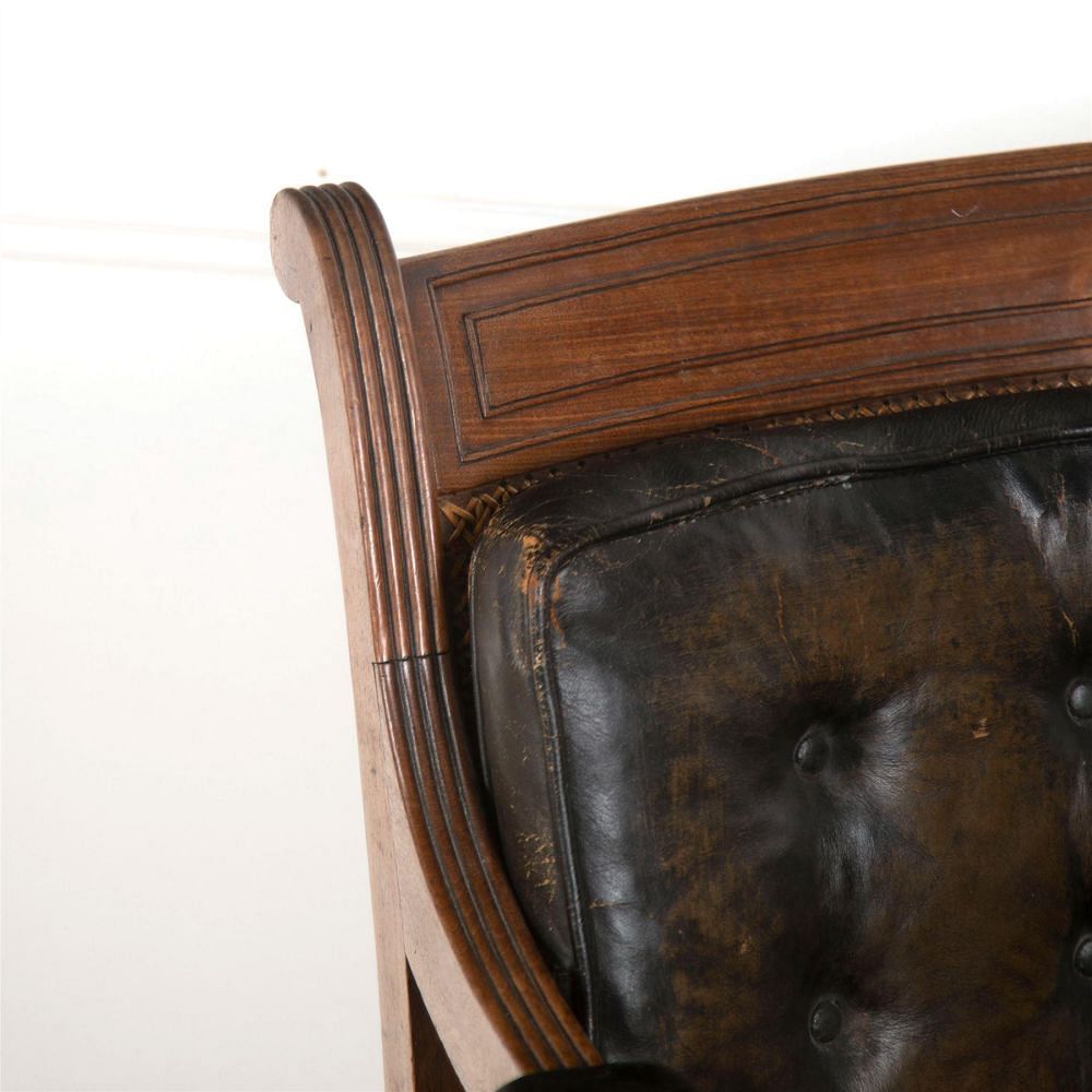 Regency Cane Bergere Chair with Leather Pads CH287363