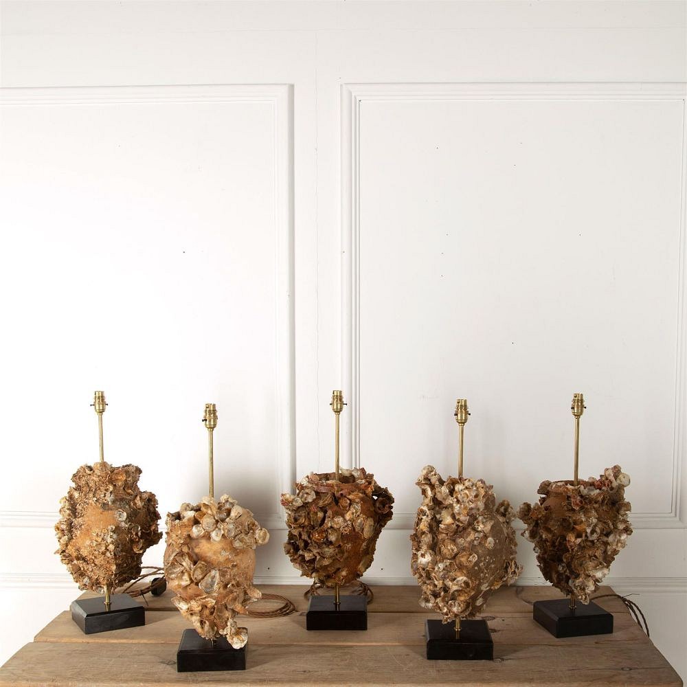 Encrusted Terracotta Octopus Pot Lamp LT217111
