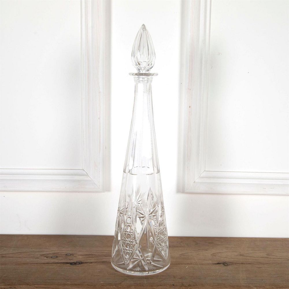 Tall Cut Glass Val Saint Lambert Decanter DA5861429