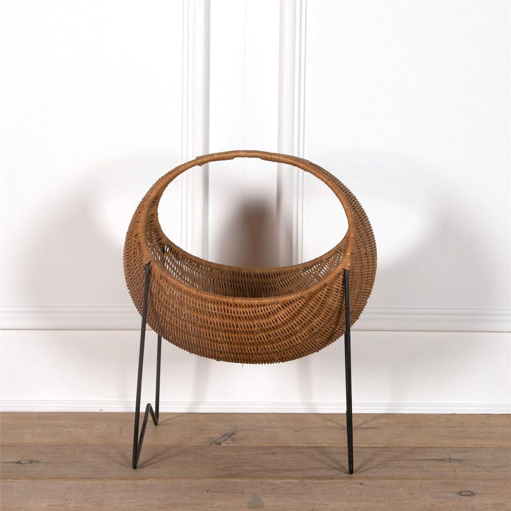 Metal & Wicker Baby Basket OF2962123