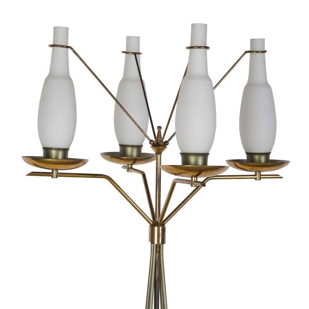 Italian Metal and Brass Floor Lamp LF3055859