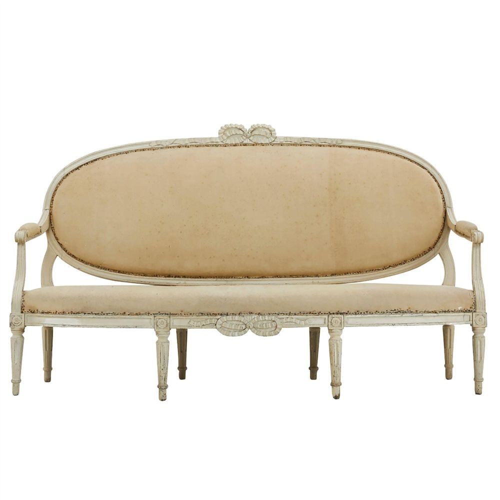 18th Century Carved Wood Painted French Sofa SB0661664