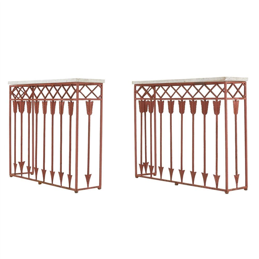 Pair of French 19th Century Iron Consoles CO0660351