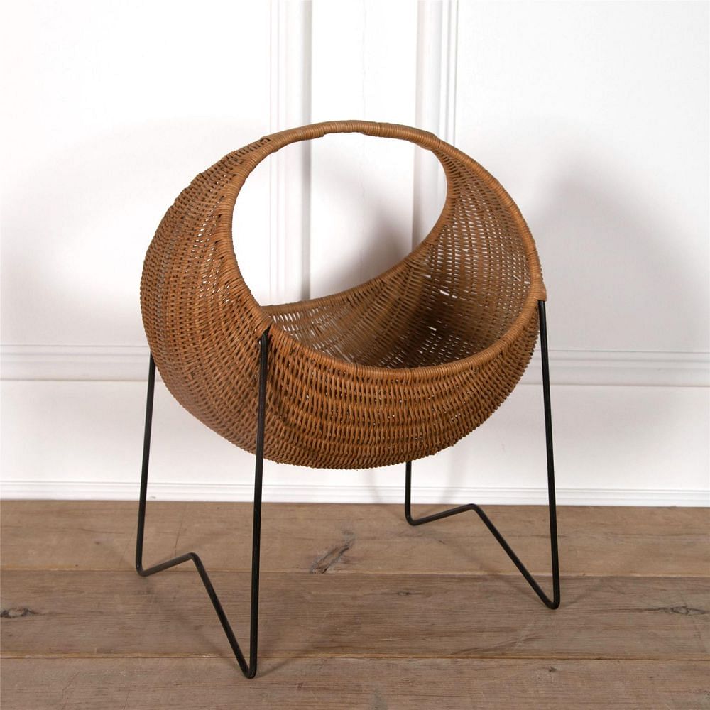 Metal & Wicker Baby Basket OF2962123