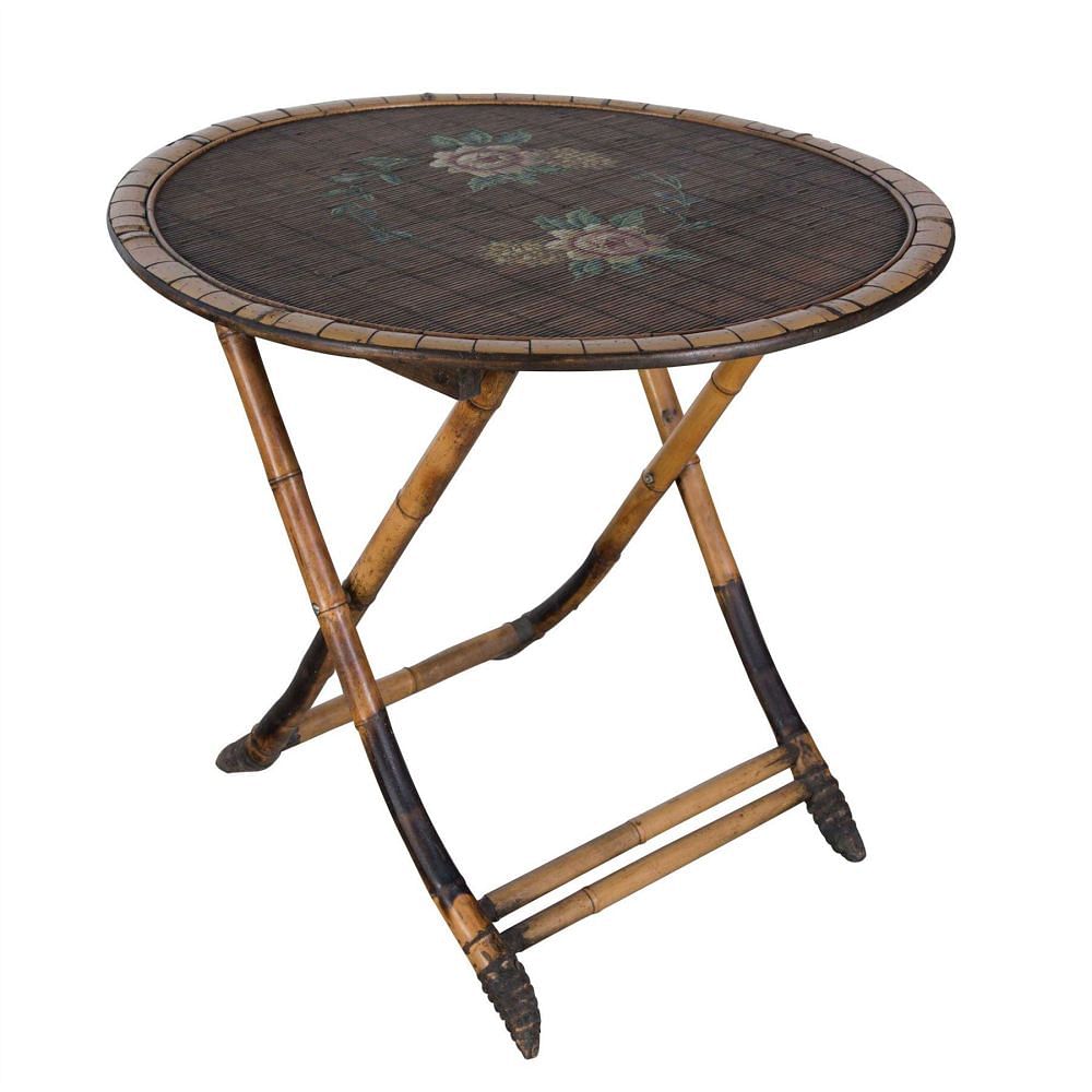 Decorative Folding Bamboo Gueridon TC1556253