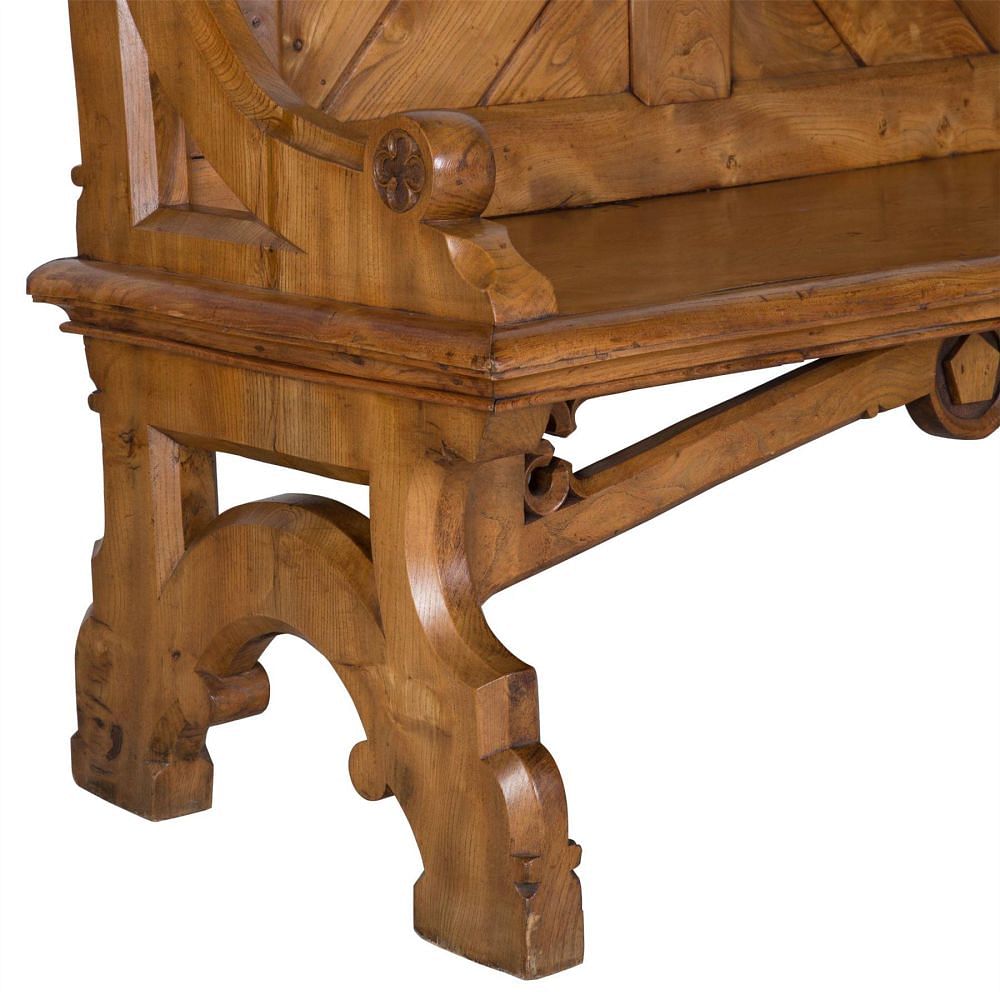 Pair of Gothic Hall Benches SB036468