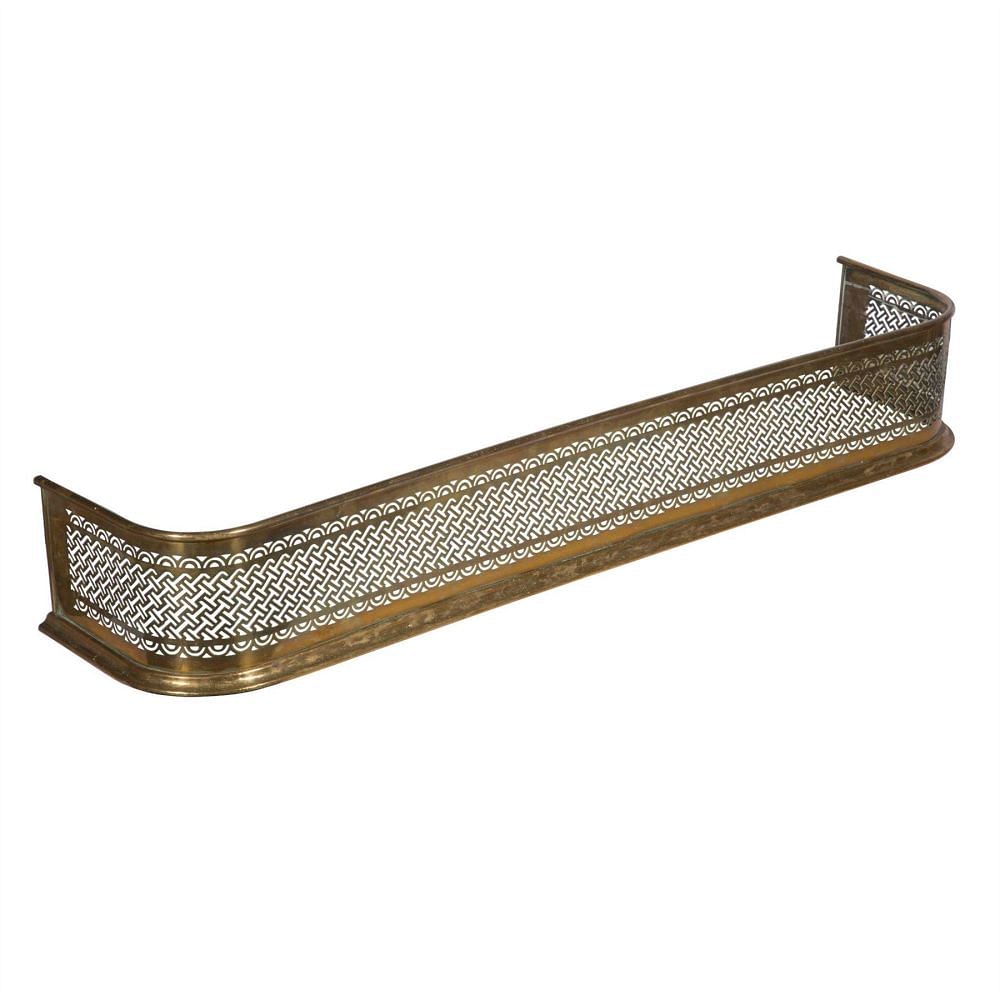Victorian Brass Pierced Fret Work Fireguard DA3759110