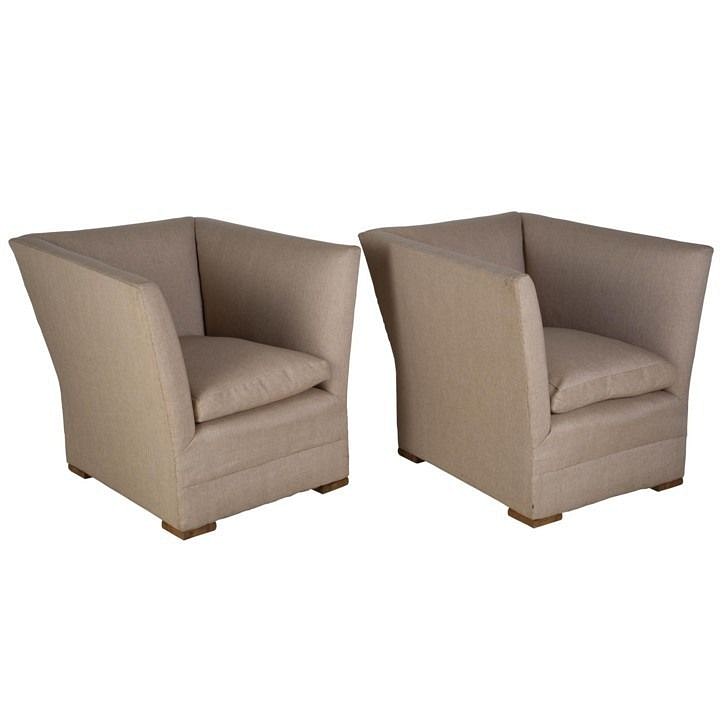 Pair of 20th Century English Cubist Armchairs CH057349