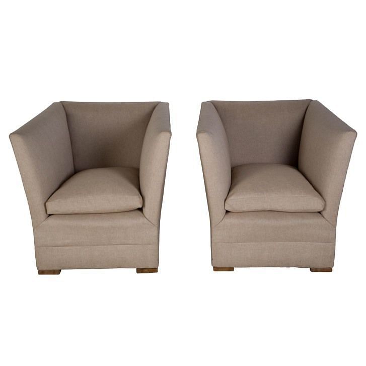 Pair of 20th Century English Cubist Armchairs CH057349