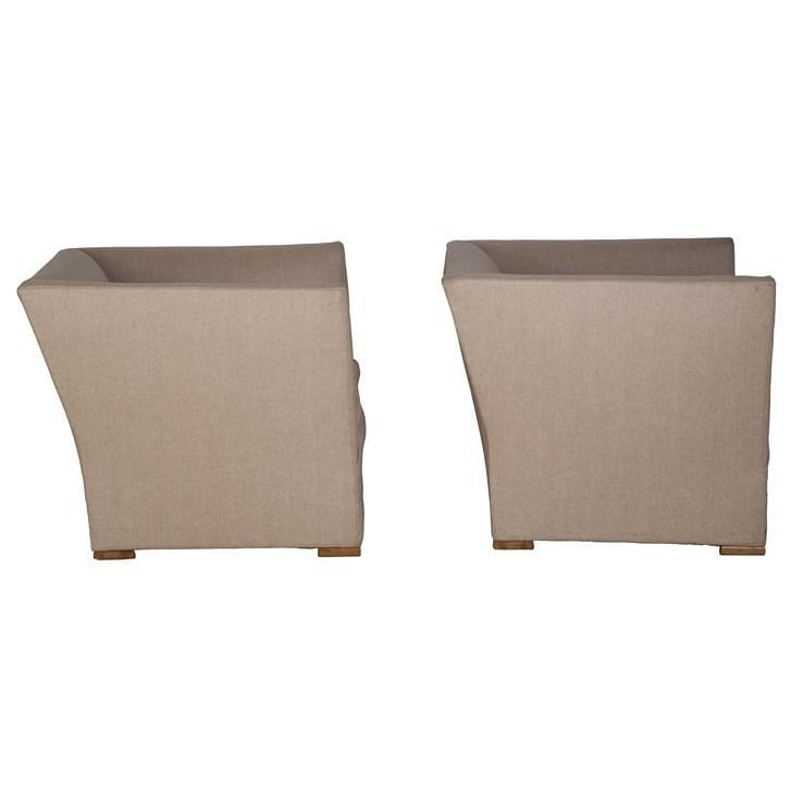 Pair of 20th Century English Cubist Armchairs CH057349