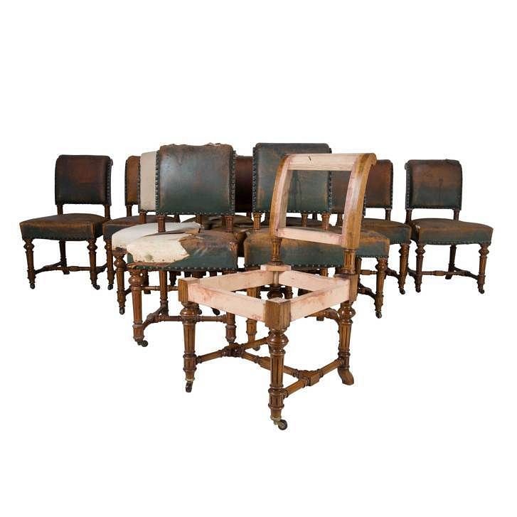 Set of 12 Oak Dining Chairs CD1012723