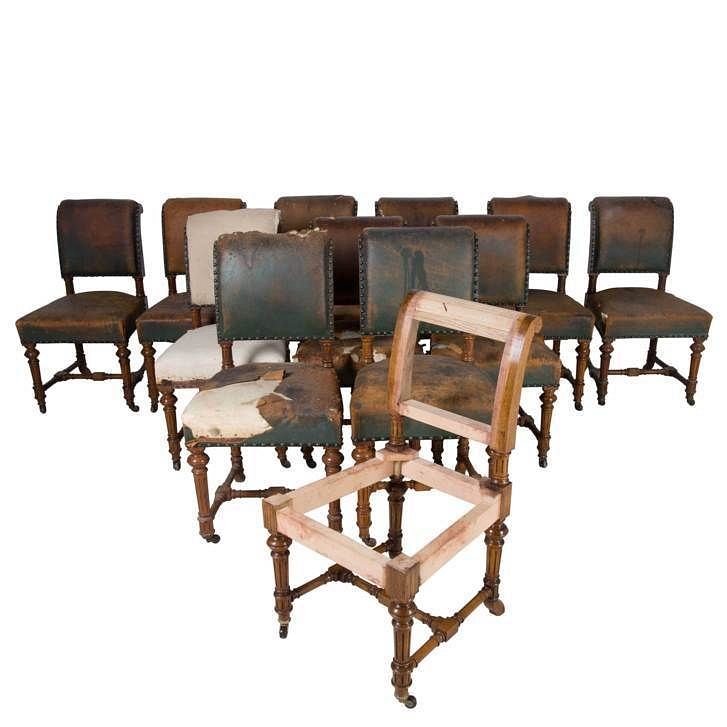 Set of 12 Oak Dining Chairs CD1012723