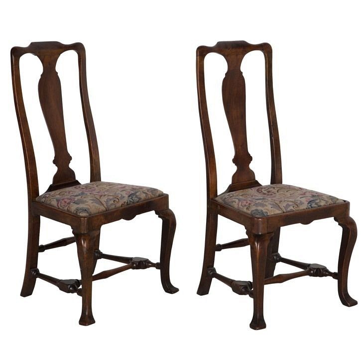 Pair of 19th Century Walnut Dining/Side Chairs CD106453