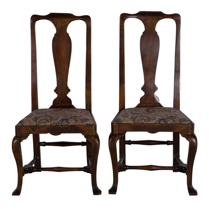 Pair of 19th Century Walnut Dining/Side Chairs CD106453