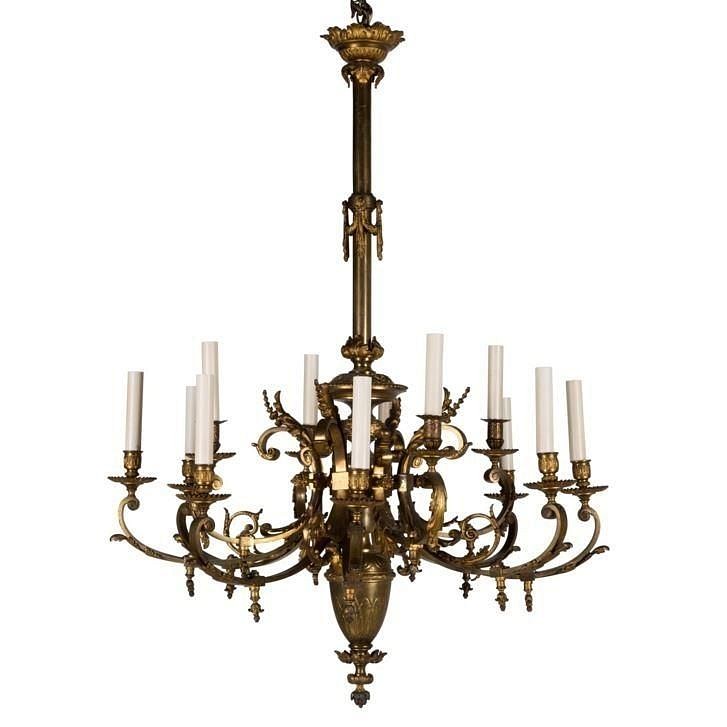 19th Century 12 Branch Chandelier LC214631