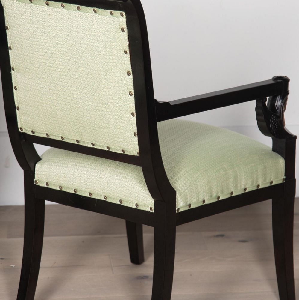 20th Century Pair of Ebonised Empire Armchairs CH8431541