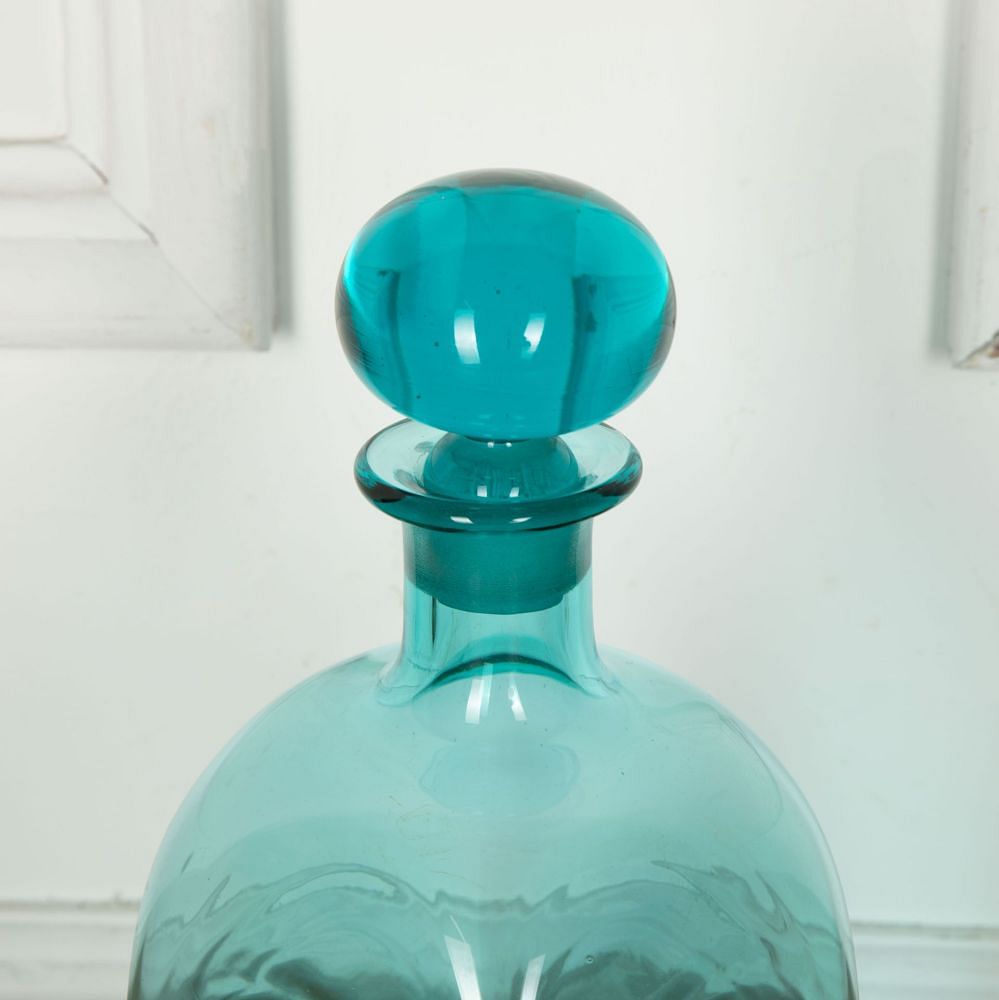 Turquoise Glass Decanter By Frank Thrower For Dartington DA5833852