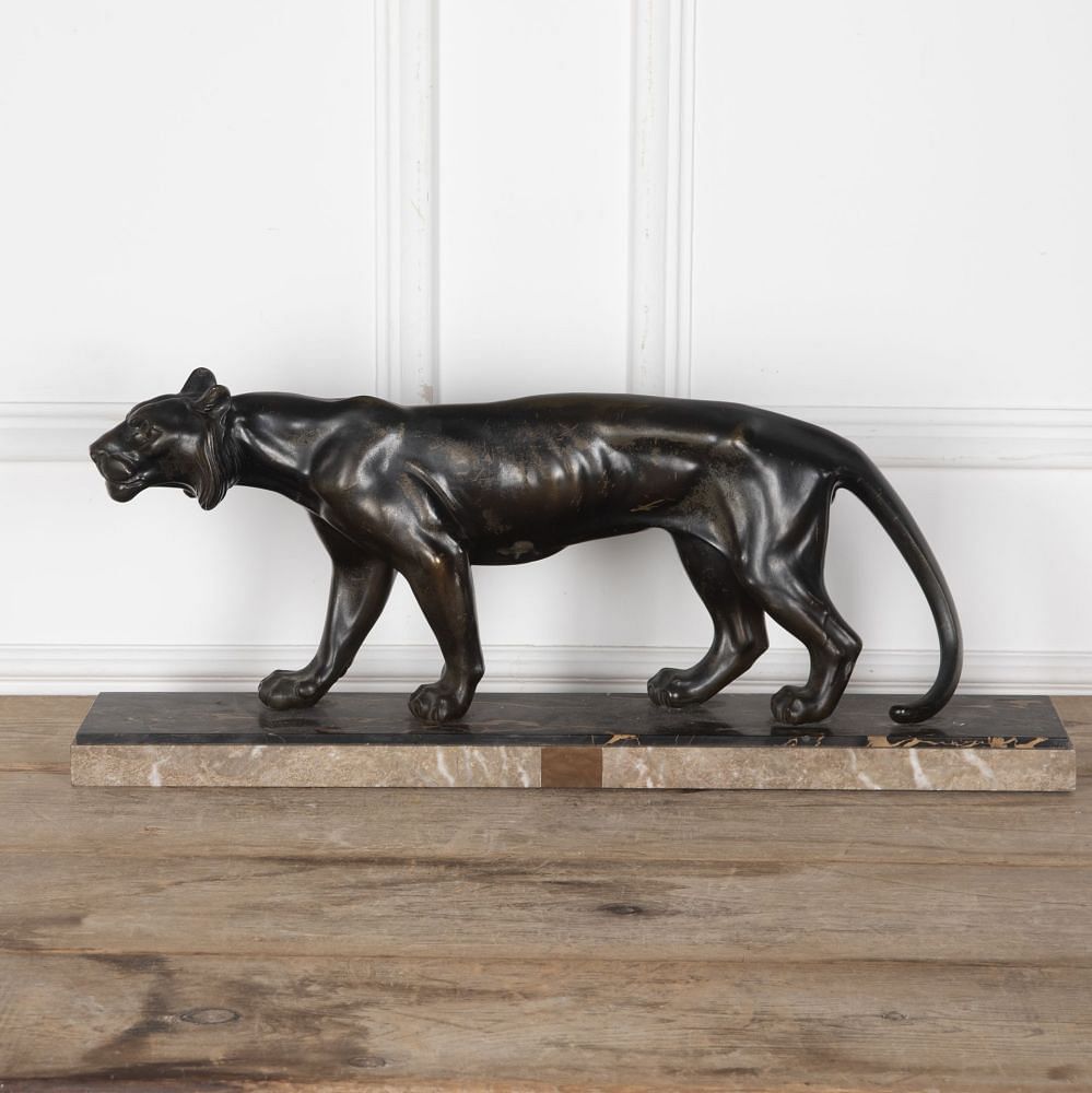 20th Century Art Deco Spelter Panther DA8531530