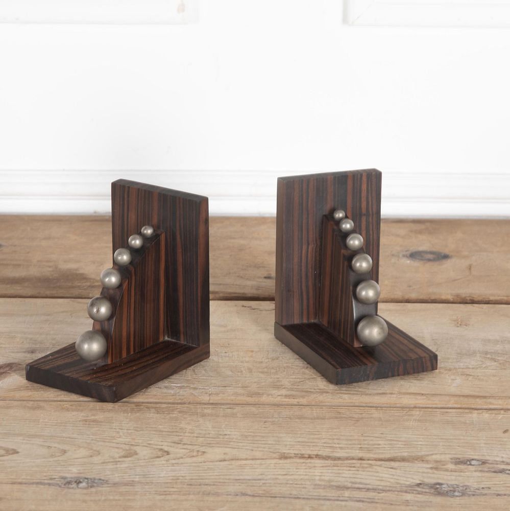 20th Century Art Deco Macassar Ebony Bookends DA8532322