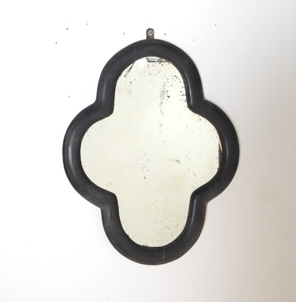 20th Century Quatrefoil Ebonised Mirror MI3623531
