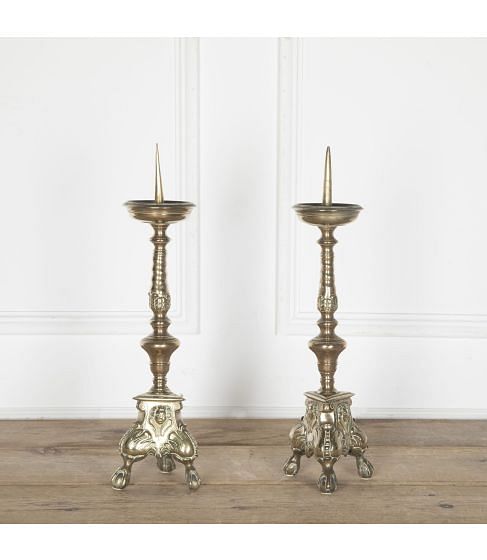 17th Century Dutch Bronze Pricket Sticks