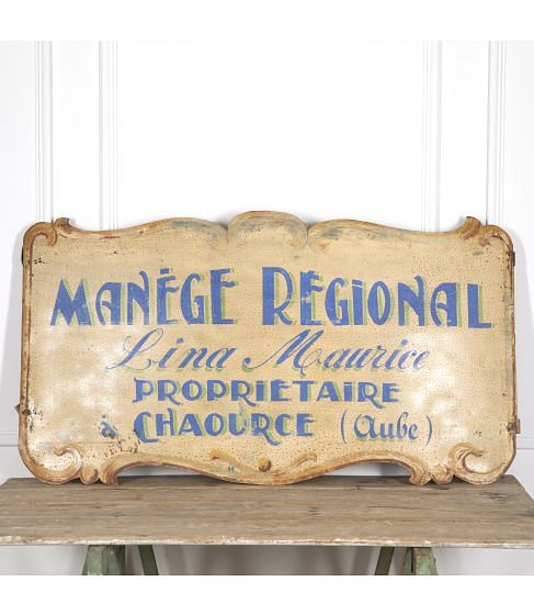 1950's French Riding School Sign