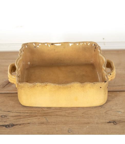 19th Century Yellow Glazed Dish