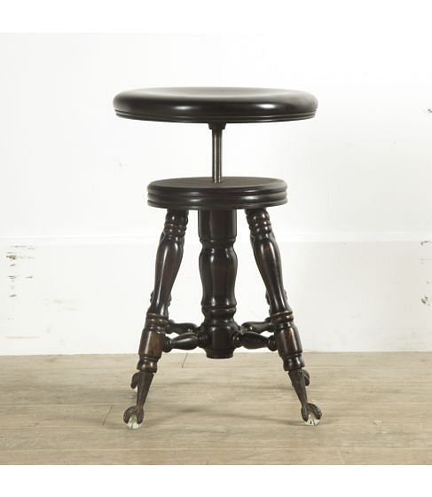 19th Century American Mahogany Revolving Piano Stool