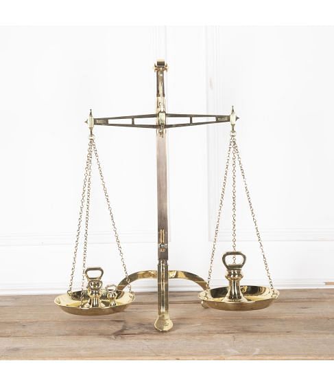 19th Century Brass Avery Bankers Scales