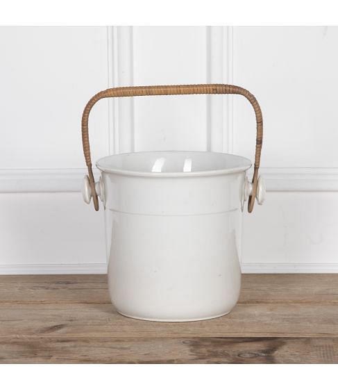 19th Century Creil-Montereau Faience Bucket 