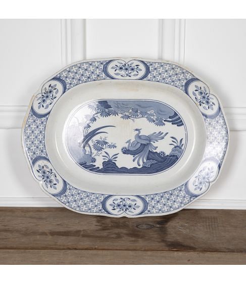 19th Century English Blue and White Serving Platter