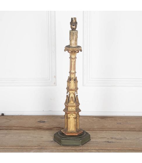 19th Century French Gothic Style Table Lamp