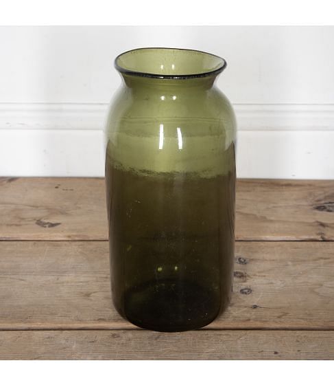 19th Century French Green Glass Pickling Jar