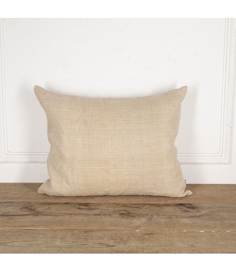 19th Century French Hemp Linen Cushion
