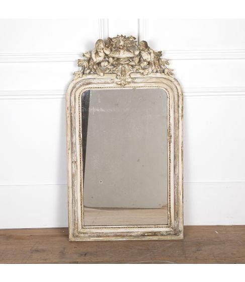 19th Century French Mirror with Crest